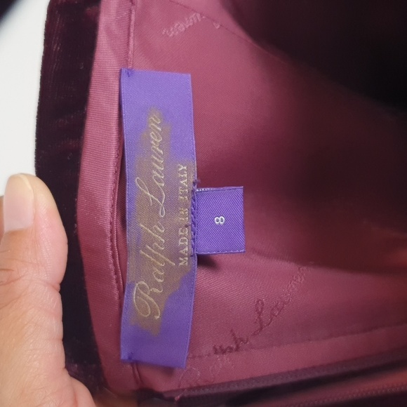 Ralph Lauren Purple Label Blended Silk Jair Velvet Cocktail Dress - Picture 15 of 16